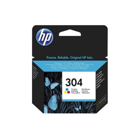 HP 304 - Colour (cyan, magenta, yellow) - original - ink cartridge - for AMP 130; Deskjet 26XX, 37XX; Envy 50XX - 1