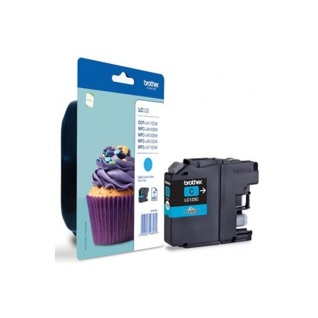 Brother LC123C - High Yield - cyan - original - ink cartridge - for Brother DCP-J132, J152, J172, J552, J752, MFC-J245, J470, J650, J6520, J6720, J6920, J870 - 2
