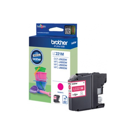 Brother LC221M - Magenta - original - ink cartridge - for Brother DCP-J562DW, MFC-J480DW, MFC-J680DW, MFC-J880DW - 1