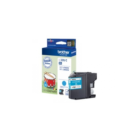 Brother LCLC22UC - XL - cyan - original - ink cartridge - for Brother DCP-J785DW, MFC-J985DW; INKvestment Work Smart MFC-J985DW, MFC-J985DW XL - 0