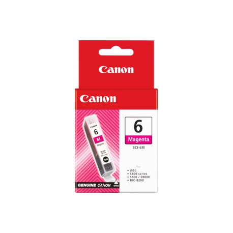 Canon BCI-6M - Magenta - original - ink tank - for i96X, 990, 99XX; PIXMA IP3000, IP4000, iP5000, iP6000, iP8500, MP750, MP760, MP780; S830 - 0