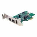 StarTech.com 3 Port 2b 1a Low Profile 1394 PCI Express FireWire Card Adapter - FireWire adapter - PCIe low profile - FireWire 800 - 2 ports + 1 x FireWire