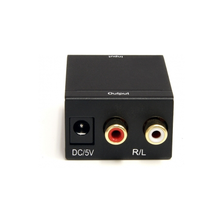 StarTech.com SPDIF Digital Coaxial or Toslink Optical to Stereo RCA Audio Converter - Digital Audio Adapter (SPDIF2AA) - Coaxial / optical digital audio converter - black - for P / N: FPCEILPTBLP, FPWARTB1M, FPWFXBAT, FPWTLTBAT, STNDMTV100, STNDMTV70, STNDMTVDUO - 2