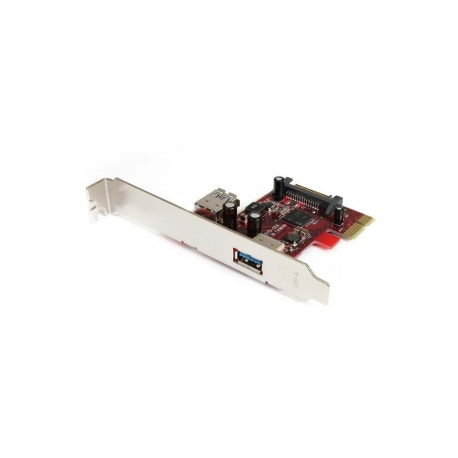 StarTech.com 2 port PCI Express SuperSpeed USB 3.0 Card with UASP Support - 1 Internal 1 External - Dual Port PCIe USB 3.0 Adapter (PEXUSB3S11) - USB adapter - PCIe 2.0 low profile - USB, USB 2.0, USB 3.0 - 2 ports - for P / N: HB20A4AME, HB20A7AME, S251BU31315, SDOCK2ERU33, SDOCK2U313R, SDOCK2U33V, UNIDOCKU33 - 4