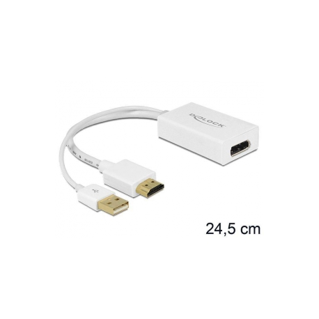 DeLOCK - Video converter - HDMI, DisplayPort - DisplayPort - white - retail - 0