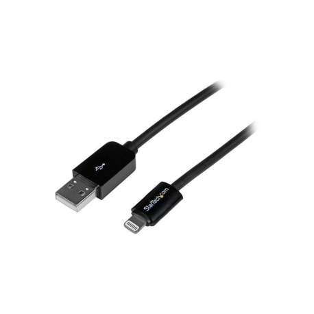 StarTech.com 3m (10ft) Long Black Apple® 8-pin Lightning Connector to USB Cable for iPhone  /  iPod  /  iPad - Charge and Sync Cable (USBLT3MB) - Lightning cable - Lightning male to USB male - 3 m - black - for P / N: BOX4CABLE - 1