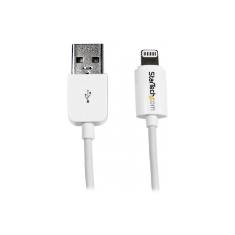 StarTech.com 3m (10ft) Long White Apple® 8-pin Lightning Connector to USB Cable for iPhone  /  iPod  /  iPad - Charge and Sync Cable (USBLT3MW) - Lightning cable - Lightning male to USB male - 3 m - white - for P / N: KITBXAVHDPEU, KITBXAVHDPNA, KITBXAVHDPUK, KITBXDOCKPEU, KITBXDOCKPUK, KITBZDOCK - 4