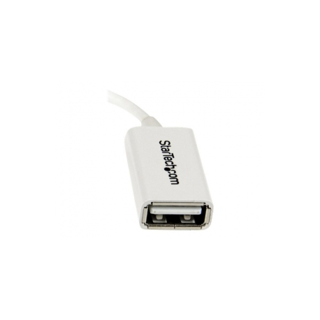 Startech WHITE MICRO USB MALE TO USB (12.7 cm 5 White Micro USB to USB OTG Host Adapter M/F)