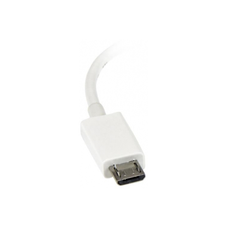 Startech WHITE MICRO USB MALE TO USB (12.7 cm 5 White Micro USB to USB OTG Host Adapter M/F)