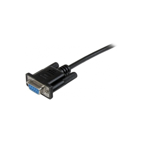 StarTech.com 2m Black DB9 RS232 Serial Null Modem Cable F / F - DB9 Female to Female - 9 pin RS232 Null Modem Cable - 2 meter, Black - Null modem cable - DB-9 (F) to DB-9 (F) - 2 m - molded, thumbscrews - black - for P / N: PCI2S5502, PEX4S953, PEX4S953LP - 1
