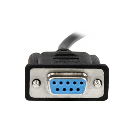 StarTech.com 1m Black DB9 RS232 Serial Null Modem Cable F / F - DB9 Female to Female - 9 pin RS232 Null Modem Cable - 1 meter, Black - Null modem cable - DB-9 (F) to DB-9 (F) - 1 m - molded, thumbscrews - black - for P / N: PCI2S5502, PEX4S953, PEX4S953LP - 2
