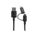 StarTech.com 1m (3 ft) Black Apple 8-pin Lightning Connector or Micro USB to USB Combo Cable for iPhone iPod iPad - Charge and Sync Cable (LTUB1MBK) - Charging  /  data cable - USB male to Micro-USB Type B, Lightning male - 1 m - shielded - black - for P / N: ARMTBLTDT, ARMTBLTIW, SECTBLTDT, SECTBLTPOS, STNDTBLT1A5T, STNDTBLT1FS, STNDTBLTMOB