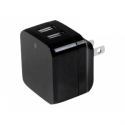 StarTech.com Travel USB Wall Charger - 2 Port - Black - Universal Travel Adapter - International Power Adapter - USB Charger (USB2PACBK) - Power adapter - 17 Watt - 3.4 A - 2 output connectors (USB) - black - for P / N: USBLT1MWS, USBLT2MBR, USBLT2MW, USBLT30CMW, USBLTM1MBK, USBLTM1MWH, VID2VGATV3