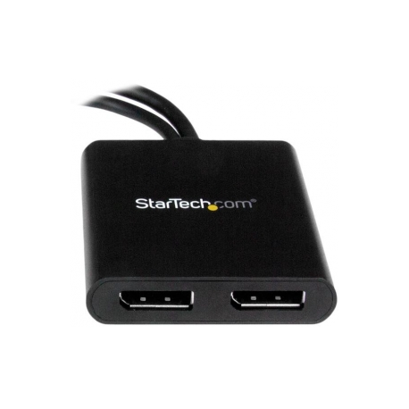 StarTech.com 2-Port Multi Monitor Adapter, Mini DisplayPort 1.2 to DisplayPort MST Hub, Dual 4K 30Hz, Windows Extended Desktop (MSTMDP122DP) - Video splitter - 2 x DisplayPort - desktop - 5