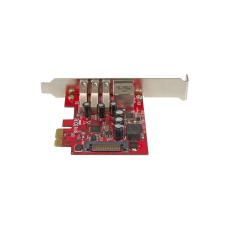 StarTech.com 3 Port PCI Express USB 3.0 Card + Gigabit Ethernet - Fits Standard & Low-Profile PCs - UASP Supported - Optional SATA Power (PEXUSB3S3GE) - Network  /  USB adapter - PCIe 2.0 low profile - USB 3.0 x 3 + 1000Base-T x 1 - 4