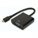 DIGITUS - Video  /  audio adaptor - micro HDMI male to HD-15 (VGA), mini jack female - black