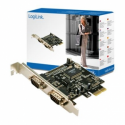 LogiLink PCI Express Interface Card Serial 2x - Serial adapter - PCIe - RS-232 x 2 - green
