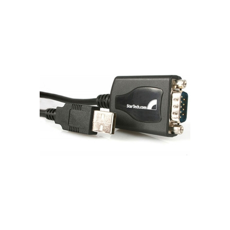 StarTech.com USB to Serial Adapter - 1 Port - COM Port Retention - Texas Instruments TIUSB3410 - USB to RS232 Adapter Cable (ICUSB2321X) - Serial adapter - USB - RS-232 - black - 4