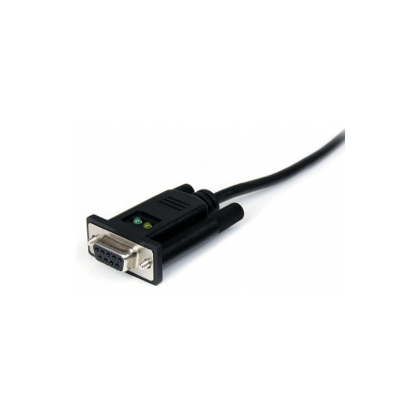 StarTech.com USB to Serial RS232 Adapter - DB9 Serial DCE Adapter Cable with FTDI - Null Modem - USB 1.1  /  2.0 - Bus-Powered (ICUSB232FTN) - Serial adapter - USB 2.0 - RS-232 - black - 1