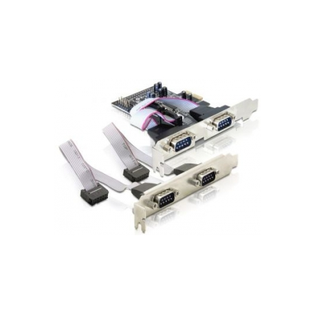 DeLock 4 x serial PCI Express Card - Serial adapter - PCIe - RS-232 - 4 ports - 0