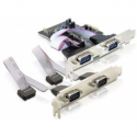 DeLock 4 x serial PCI Express Card - Serial adapter - PCIe - RS-232 - 4 ports