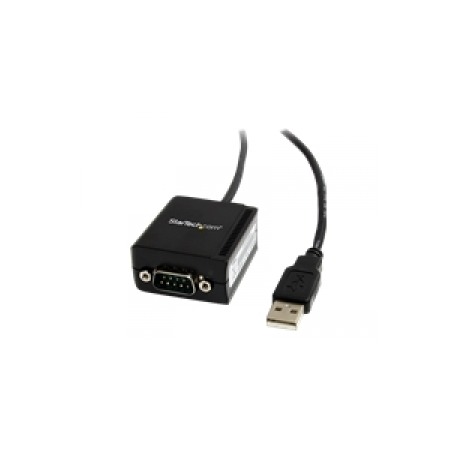 StarTech.com USB to Serial Adapter - Optical Isolation - USB Powered - FTDI USB to Serial Adapter - USB to RS232 Adapter Cable (ICUSB2321FIS) - Serial adapter - USB - RS-232 - black - 0
