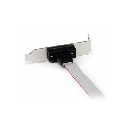 StarTech.com 16in (40cm) 9 Pin Serial Male to 10 Pin Motherboard Header Slot Plate - motherboard Serial Port Adapter (PLATE9M16) - Serial panel - DB-9 (M) to 10 PIN IDC (F) - 41 cm - grey - 2