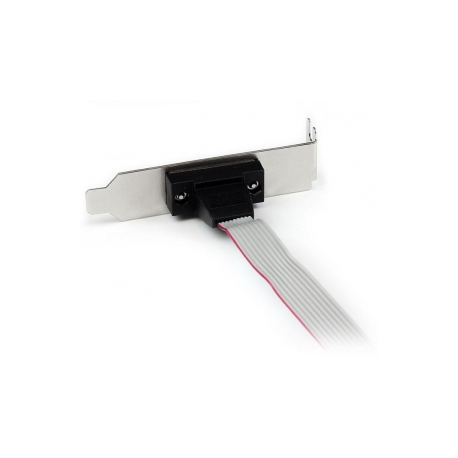 StarTech.com 16in (40cm) 9 Pin Serial Male to 10 Pin Motherboard Header Slot Plate - motherboard Serial Port Adapter (PLATE9M16) - Serial panel - DB-9 (M) to 10 PIN IDC (F) - 41 cm - grey - 6
