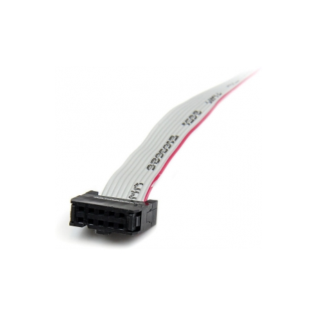 StarTech.com 1 Port 16in DB9 Serial Port BRacket to 10 Pin Header - Low Profile - low profile DB9 Header - DB9 bRacket (PLATE9M16LP) - Serial panel - DB-9 (M) to 10 PIN IDC (F) - 40.6 cm - grey - 3