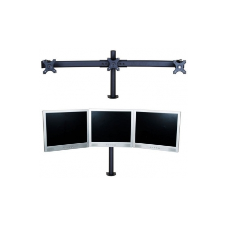 Newstar Flatscreen 10-27" FPMA-D700D3 Desk Mount (clamp) 3 SCRN, Black