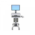 Ergotron WorkFit-C Single LD Sit-Stand Workstation - Cart - for LCD display  /  PC equipment - grey - screen size: up to 30"