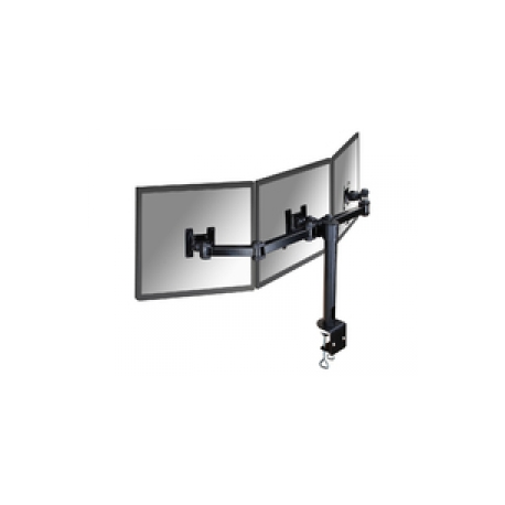 Neomounts by Newstar FPMA-D960D3 - Mounting kit - for 3 LCD displays (full-motion) - black - screen size: 10"-21" - clamp mountable, desk-mountable - 0
