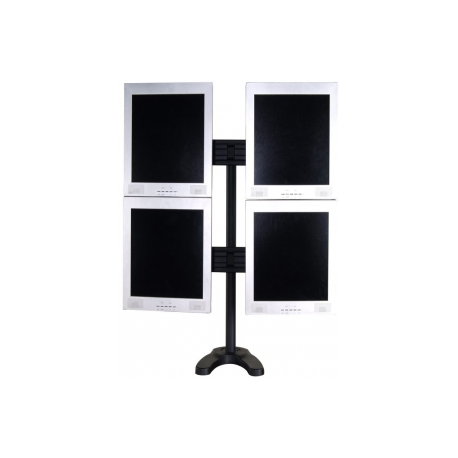 Neomounts by Newstar FPMA-D700DD4 - Stand - for 4 LCD displays (full-motion) - black - screen size: 19"-30" - desktop stand, grommet, desk-mountable - 4