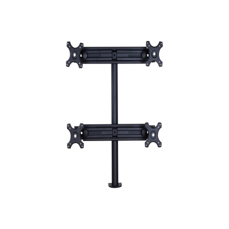 Neomounts by Newstar FPMA-D700D4 - Mounting kit - for 4 LCD displays (full-motion) - black - screen size: 19"-30" - clamp mountable, desk-mountable - 4