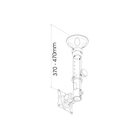 Neomounts by Newstar FPMA-C025 - Bracket - for LCD display - silver - screen size: 10"-30" - ceiling mountable - 2
