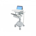 Ergotron StyleView - Cart (charge only) - for notebook  /  keyboard  /  mouse (open architecture) - medical - aluminium, zinc-plated steel, high-grade plastic - grey, white, polished aluminium - screen size: 17.3" wide - output: AC 230 V - 40 Ah - lithium iron phosphate - TAA Compliant