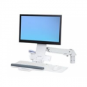 Ergotron StyleView Sit-Stand Combo - Mounting kit (articulating arm, keyboard tray) - for LCD display  /  PC equipment - aluminium, high-grade plastic - white - screen size: up to 24" - wall-mountable