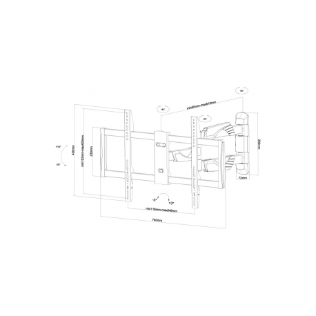 Neomounts by Newstar Select NM-W460 - Bracket - for LCD display (full-motion) - white - screen size: 32"-60" - wall-mountable - 2