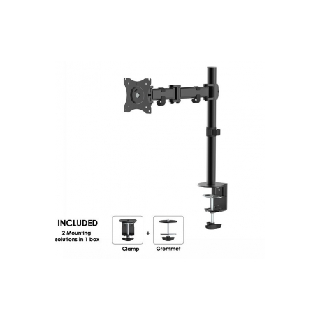 Neomounts by Newstar Select NM-D135 - Mounting kit - for LCD display (full-motion) - black - screen size: 10"-30" - clamp mountable, grommet, desk-mountable - 2