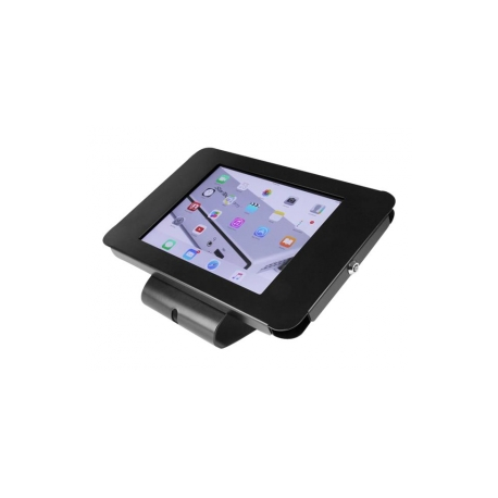 StarTech.com Secure Tablet Enclosure Stand- Lockable Anti Theft Steel Desk or Wall Mount for 9.7" iPad  /  Tablet - VESA Compatible (SECTBLTPOS) - Stand (mount bracket, pads, front plate, rear plate) - for tablet - lockable - steel - black - screen size: 9.7" - mounting interface: 100 x 100 mm - wall-mountable, desktop - for P / N: DK30CHPH - 2