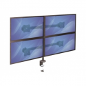 StarTech.com Desk Mount Quad Monitor Arm, Ergonomic VESA 4 Monitor Mount 2x2 up to 27", Articulating & Height Adjustable Pole Mount, Tilt / Swivel / Rotate LCD / LED Screen, Clamp / Grommet - Heavy-duty VESA Mount (ARMQUAD) - Mounting kit - for 4 monitors (adjustable arm) - heavy duty steel - screen size: 13"-27" - desk-mountable