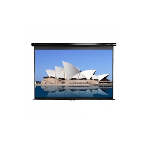 Elite Screens Manual Series M128UWX - Projection screen - ceiling mountable, wall mountable - 128" (325 cm) - 16:10 - Matte White - 0
