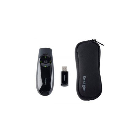 Kensington Presenter Expert Green Laser with Cursor Control - Presentation remote control - RF - black - 17