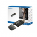 LogiLink Cardreader USB 2.0 Stick for SD / MMC - Card reader - 8 in 1 (MMC, SD, RS-MMC, MMCmobile, SDHC) - USB 2.0