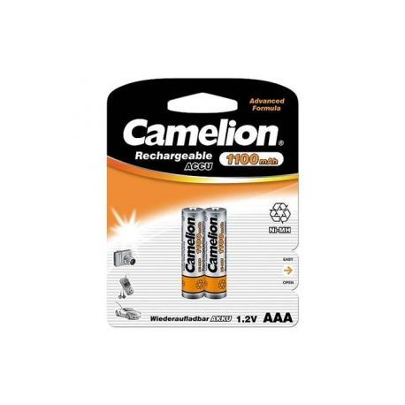 Camelion Rechargeable Batteries Ni-MH (NH-AAA1100BP2) R03 AAA, 1100 mAh, 2-pack