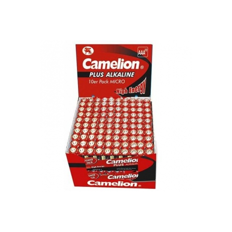 Camelion Plus Alkaline LR03-SP10, AAA 20 x 10pcs Shrink Pack Display Box, 1170mAh