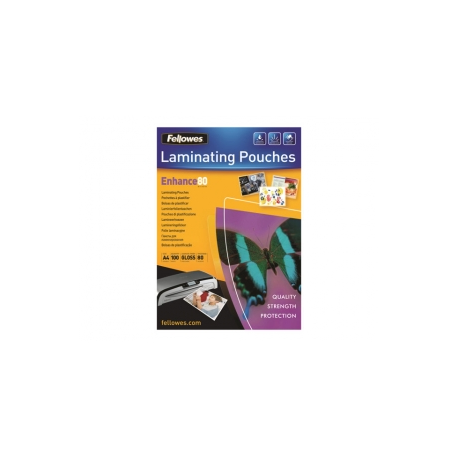 Fellowes - 80 micron - A4 (210 x 297 mm) lamination pouches - 0