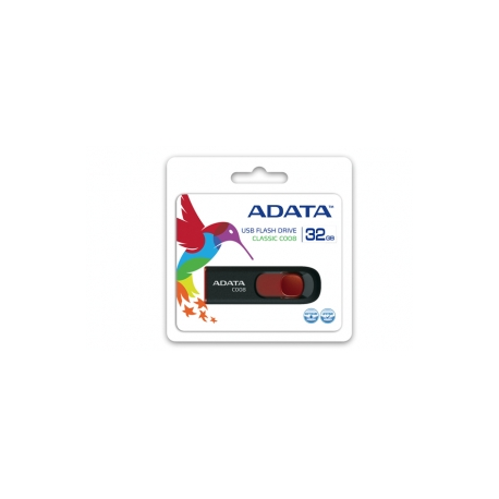 A-DATA Classic C008 32GB Black+Red USB Flash Drive, Retail
