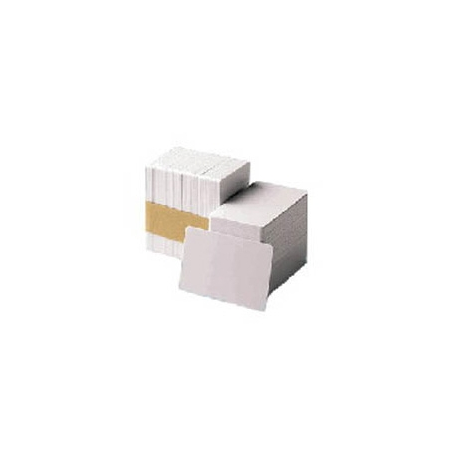 Zebra Premier Plus - High Coercivity Magnetic Stripe PVC composite card - 30 mil white - CR-80 Card (85.6 x 54 mm) - 100 card(s)
