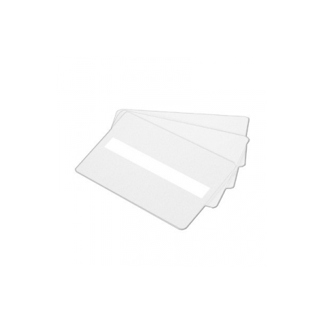 Zebra - Polyvinyl chloride (PVC) - 30 mil - white - CR-80 Card (85.6 x 54 mm) 500 card(s) card with signature panel - for Zebra P110m - 0